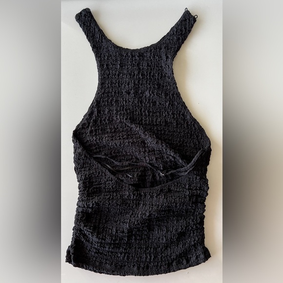 Zara Textured Halter Top Black - Picture 8 of 9